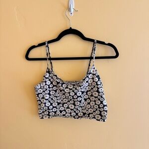 Forever 21 Daisy Floral Crop Tank – Size L